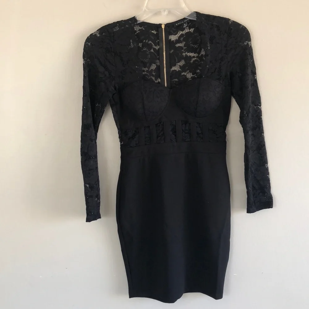 🖤Black Lace Mini Dress - Picture 13 of 14